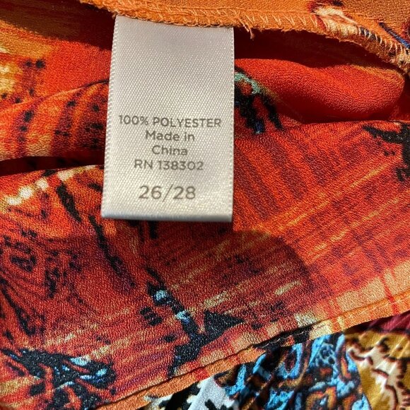 Avenue Womens Keyhole Blouse Smock Bodice Boho Peasant Sleeves Plus Size 26 c - Picture 12 of 12